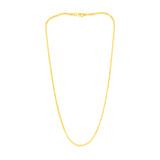 9ct Yellow Solid Gold Serpantine 45cm Chain