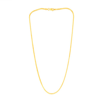 9ct Yellow Solid Gold Serpantine 45cm Chain