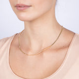 9ct Yellow Solid Gold Serpantine 45cm Chain