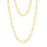 9ct Yellow Gold Paperclip 45cm Chain