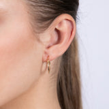 9ct Yellow Gold Patterned 15mm Hoop Earrings