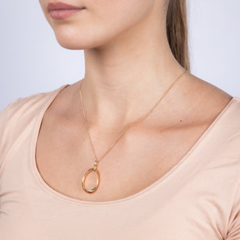 9ct Yellow Gold Fancy Open Circle Pendant