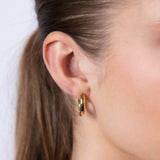 9ct Yellow Gold Polished Tube Hoop Earrings