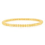 9ct Yellow Gold 4mm Bubble 65mm Bangle