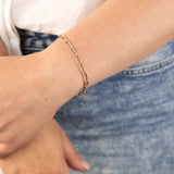 9ct Yellow Gold Round Disc Charm Oval Belcher 19.7cm Bracelet