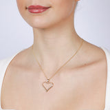 9ct Yellow Gold Open Heart Pendant