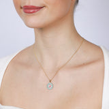 9ct Yellow Gold Colourful Enamel Flower Pendant