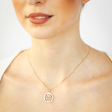 9ct Yellow Gold Round Hamsa Pendant