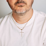 9ct Yellow Gold Plain 39mm X 23mm Cross Pendant