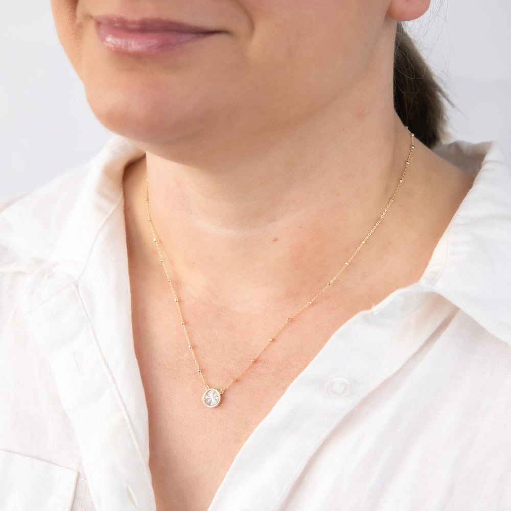 9ct Yellow Gold Rainbow Circle Adjustable Trace and Ball Necklace – 43cm to 46cm Seiko 9ct Yellow Gold Rainbow Circle Adjustable Trace and Ball Necklace – 43cm to 46cm Seiko