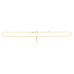 9ct Yellow Gold Horn Of Plenty 27cm Anklet