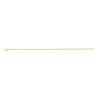 9ct Yellow Gold Love Heart 19cm Bracelet