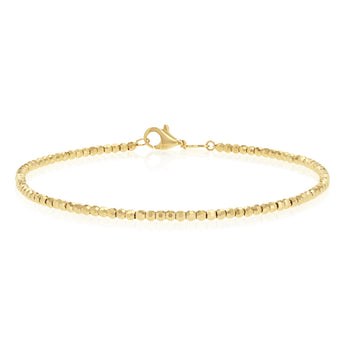9ct Yellow Gold Fancy Beads 19cm Bracelet