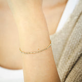 9ct Yellow Gold Fancy Elongated 19cm Bracelet