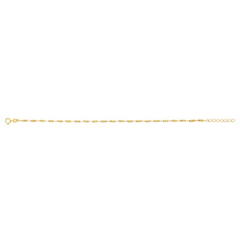 9ct Yellow Gold Fancy Diamond Cut 19cm Bracelet