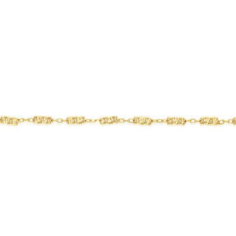 9ct Yellow Gold Fancy Diamond Cut 19cm Bracelet