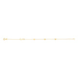 9ct Yellow Gold Love Heart 19cm Bracelet