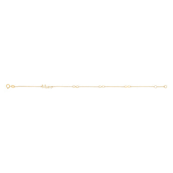 9ct Yellow Gold Mum 19cm Bracelet