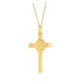 9ct Yellow Gold Double Sided Crucifix Pendant