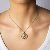 9ct Yellow Gold Jesus Head Medallion Pendant