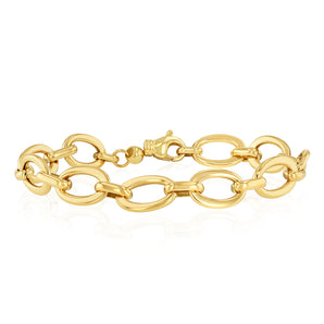 9ct Yellow Gold Fancy Belcher 20.3cm Bracelet