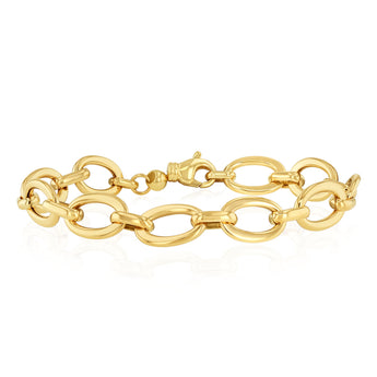 9ct Yellow Gold Fancy Belcher 20.3cm Bracelet