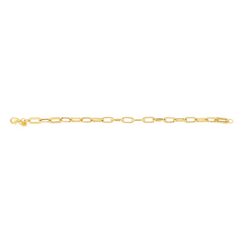 9ct Yellow Gold Fancy Paperclip 19cm Bracelet