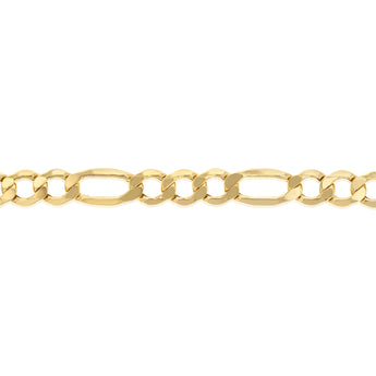 9ct Yellow Gold Diamond Cut 150 Gauge 1:3 Figaro 50cm Chain