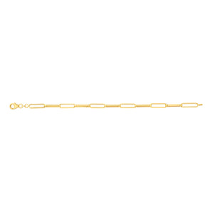 9ct Yellow Gold Paperclip 19cm Bracelet