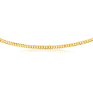 9ct Yellow Gold Extra Flat Curb 160 Gauge 60cm Chain