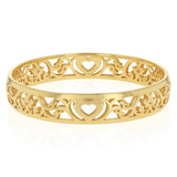 9ct Yellow Gold Cut Out Pattern 65mm Bangle
