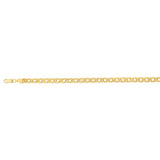 9ct Yellow Gold Fancy Double Curb 100 Gauge 20cm Bracelet