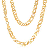 9ct Yellow Gold Fancy Double Curb 100 Gauge 45cm Chain