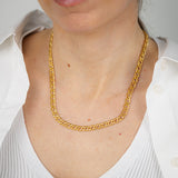 9ct Yellow Gold Fancy Double Curb 100 Gauge 45cm Chain