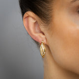 9ct Yellow Gold Multistrand Twisted Hoop Earrings