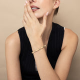 9ct Yellow Gold Twisted Hinged 60mm Bangle