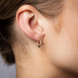 9ct Yellow Gold Polished "U" Shaped Hoop Earrings