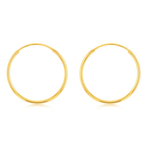 9ct Yellow Gold Fancy 16mm Sleeper Earrings