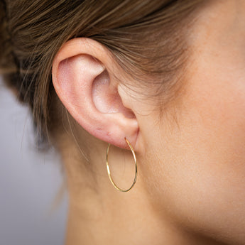 9ct Yellow Gold Fancy 25mm Sleeper Earrings