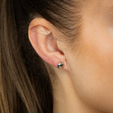 9ct White Gold 7mm Diamond Cut Octagonal Stud Earrings