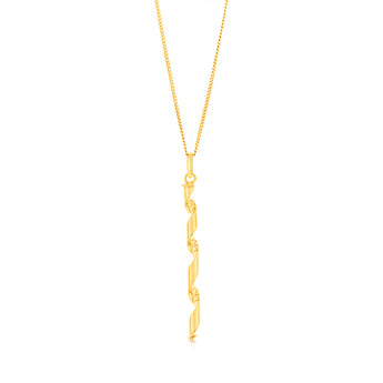 9ct Yellow Gold Twisted Pendant