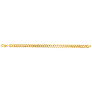 9ct Yellow Gold Flat Wire Concave 170 Gauge 21cm Bracelet