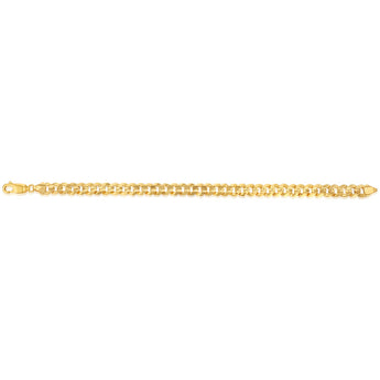 9ct Yellow Gold Flat Wire Concave 170 Gauge 21cm Bracelet