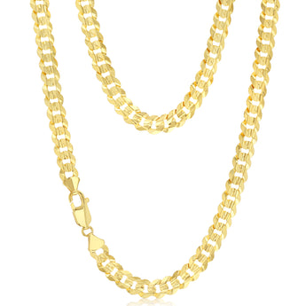 9ct Yellow Gold Flat Wire 170 Gauge Curb 55cm Chain