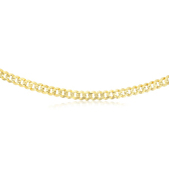 9ct Yellow Gold Flat Wire 170 Gauge Curb 55cm Chain