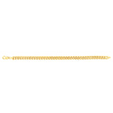 9ct Yellow Gold Superlight Hollow 180 Gauge Miami 20cm Bracelet