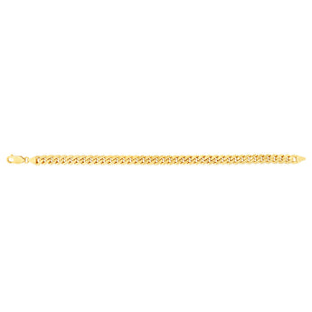 9ct Yellow Gold Superlight Hollow 180 Gauge Miami 20cm Bracelet