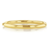 9ct Yellow Gold One Line Round Bangle
