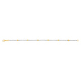 9ct Yellow And White Two Tone Gold Fancy Beads Two Tone Bracelet