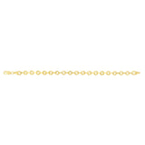 9ct Yellow Gold Link Chain Hollow 19cm Bracelet